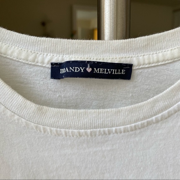 Brandy Melville Red White and Blue Striped T-Shirt - Picture 3 of 5